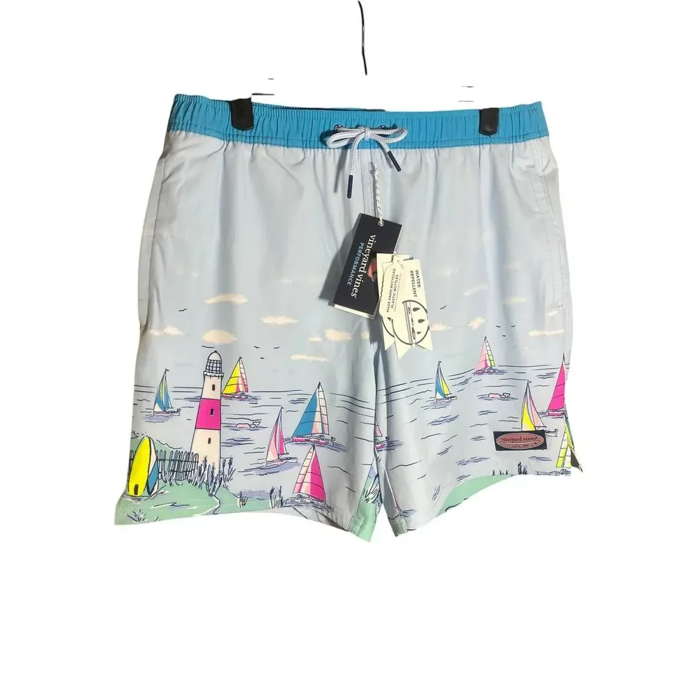 Vineyard Vines Men's Swimsuit Montauk Ice Water Size Small NWT MSRP $98.50